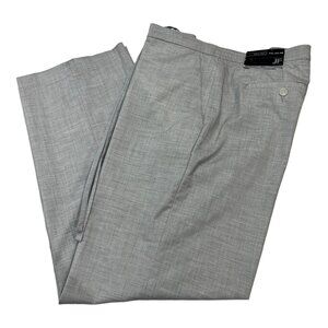 J Ferrari Dress Pants Mens XXL 44-46 Heathered Gray Drawstring Waist Lightweight